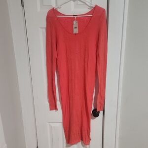 Free People Pointelle Lace Midi Dress